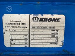 Krone SZC 20 20 FT / Container chassis / BPW + Drum