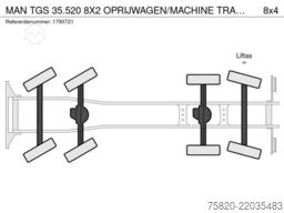 MAN TGS 35.520 8X2 OPRIJWAGEN/MACHINE TRANSPORTER/P...