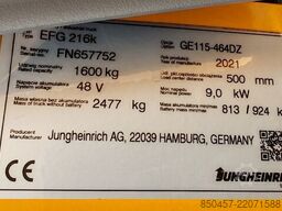 Jungheinrich EFG216k /2021y/ 4560mh RES MA