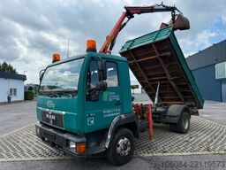 MAN 8.163 3 SEITEN KIPPER PALFINGER KRAN GREIFER AHK