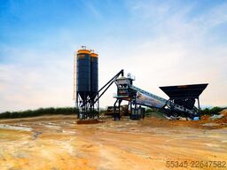 FABO Mobile Concrete Batching Plant 120 m3/h Mobile Concrete Batching Plant