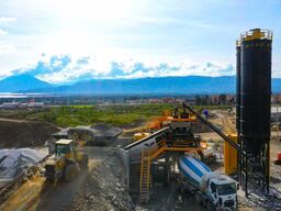FABO Mobile Concrete Batching Plant 100 m3/h Mobile Concrete Batching Plant
