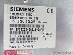 Siemens Sinumerik 840D 6FC5203-0AB11-0AA0 Bedientafel E: G SN: T-J31113855