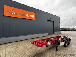 Krone 2-assig 20FT chassis, BPW + trommel, luchtverin...