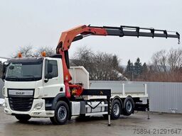 DAF CF 440 Pritsche 6,30 m + KRAN / FUNK * 6x2