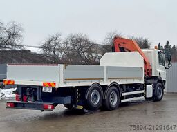DAF CF 440 Pritsche 6,30 m + KRAN / FUNK * 6x2