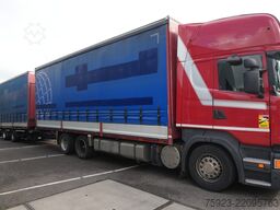Scania R 400 6x2 curtainside in combo with Burg trailer