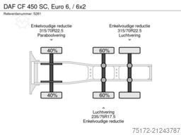 DAF CF 450 SC, Euro 6, / 6x2