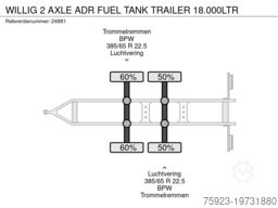 WILLIG 2 AXLE ADR FUEL TANK TRAILER 18.000LTR