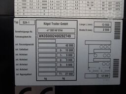 Kögel SN 24 Schuifzeil, Schuifdak, lift as, stuur-as,...