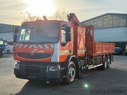 RENAULT Premium Lander Pritsche mit Kran FASSI