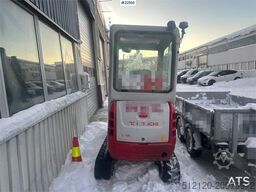 Takeuchi TB216 mini digger w/ 3 buckets. See hours! WATCH V