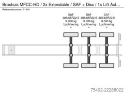 Broshuis MFCC-HD / 2x Extendable / SAF + Disc / 1x Lift ...