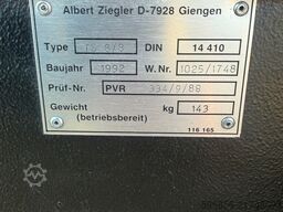 ZIEGLER TS 8/8 800 l/min 8 bar – 1992r ZIEGLER TS 8/8 800 l/min 8 bar – 1992r