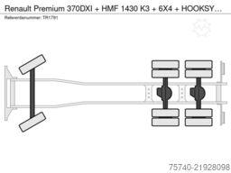 Renault Premium 370DXI + HMF 1430 K3 + 6X4 + HOOKSYTEM ...