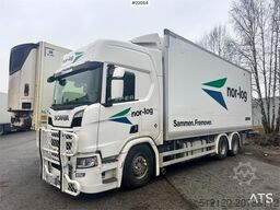 Scania R660 6x4 box truck with refrigeration/freezer unit