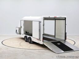 Brian James Trailer RACE SPORT 341-5521-35-2-12-W 550X210X196CM 3500KG GESCHLOSSENER AUTOTRAILER | WEISS