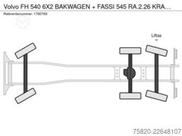 Volvo FH 540 6X2 BAKWAGEN  + FASSI 545 RA.2.26 KRAAN/...