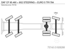 DAF CF 85.460 + 8X2 STEERING + EURO 5
