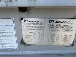 MENCI LEBENSMITTELTANK ISOLIERT, 3 KAMMERN, 34000L LIFTACHSE,   BPW-ACHSEN,