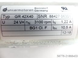 Dunkermotoren GR42x40 SNR: 88427 06301 + PLS 42S SN: 5012237028 - ungebr.! -