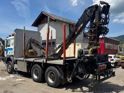 MAN 33.464 DFALC 6x6 Allrad Holzlkw mit Kran Bj 2003