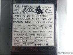 Fanuc GE  A06B-0128-B176 # 7000 ?6/3000 AC Servo Motor Seriennummer: C009C2874