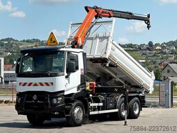 RENAULT C 380* KIPPER 5,20 m* KRAN/FUNK * 6x4 * TOP