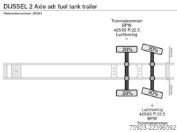 DIJSSEL 2 Axle adr fuel tank trailer