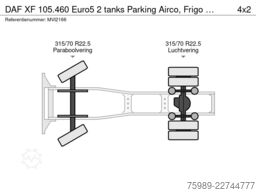 DAF XF 105.460 Euro5   2 tanks Parking Airco,  Frig...