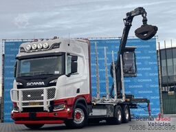 Scania R 650 B6x4NB RETARDER V8 WOOD KESLA 2112T CRANE