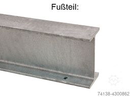 4 Stück Kragarmregal-Ständer einseitig Höhe 4,16 m / Tiefe 1,2 m / Länge 4 m