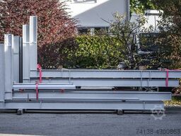 4 Stück Kragarmregal-Ständer einseitig Höhe 3,5 m / Nutztiefe 1,2 m / Länge 4 m