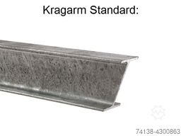 4 Stück Kragarmregal-Ständer einseitig Höhe 3,5 m / Nutztiefe 1,2 m / Länge 4 m