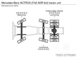 Mercedes-Benz ACTROS 2742 ADR 6x2 tractor unit