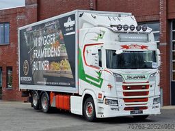 Scania R580 V8 NGS Highline 6x2 - Box with sidedoors -...
