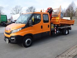 IVECO 70 C 18 DoKa/Kipper/Palfinger Kran/Greifer/2xAHK