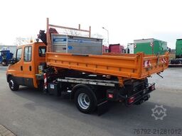 IVECO 70 C 18 DoKa/Kipper/Palfinger Kran/Greifer/2xAHK