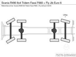 Scania R490 8x4 Tridem Fassi F660 + Fly Jib Euro 6