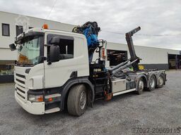 Scania P360 8x2 Tridem container Crane HIAB 244