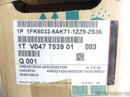 Siemens 1FK6032-6AK71-1ZZ9-Z S36 Servomotor SN: 1TV047753901003 - ! -