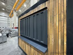 Cafe Container / Bürocontainer / Baucontainer Modell IMBISS HOLZ