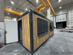 Cafe Container / Bürocontainer / Baucontainer Modell IMBISS HOLZ