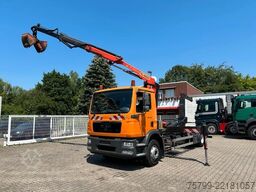 MAN 15.290 Abroller + PK9002 Kran + Greifer