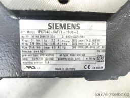 Siemens 1FK7042-5AF71-1SU5 -Z Z=B13+G23+H61 Getriebemotor SN: YFW148399804004