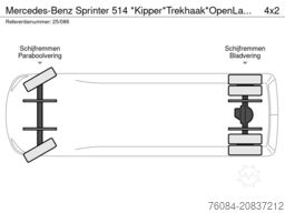 Mercedes-Benz Sprinter 514 *Kipper*Trekhaak*OpenLaadbak*Airco*