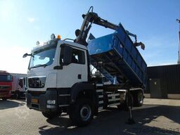 MAN TGX + 6x6 + HIAB 166 E3 HIPRO + 3SIDE TIPPER