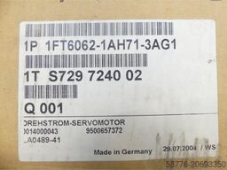 Siemens 1FT6062-1AH71-3AG1 Servomotor SN: 1TS729724002 - -