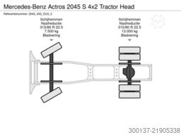 Mercedes-Benz Actros 2045 S 4x2 Tractor Head
