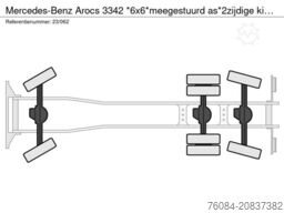 Mercedes-Benz Arocs 3342 *6x6*meegestuurd as*2zijdige kipper*...
